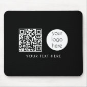 Professionele zakelijke Logo - QR-code en -tekst Muismat (Voorkant)