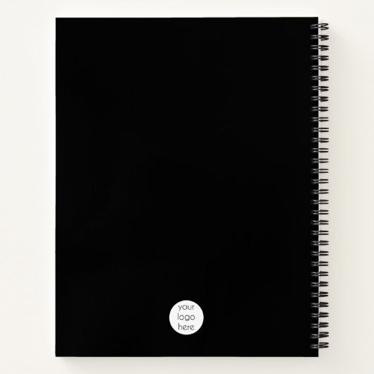 Professionele zakelijke Logo - QR-code en -tekst Notitieboek (Achterkant)