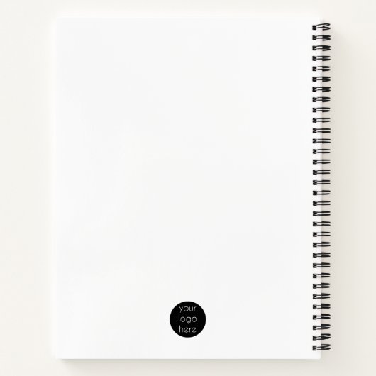 Professionele zakelijke Logo - QR-code en -tekst Notitieboek (Achterkant)