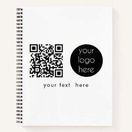 Professionele zakelijke Logo - QR-code en -tekst Notitieboek