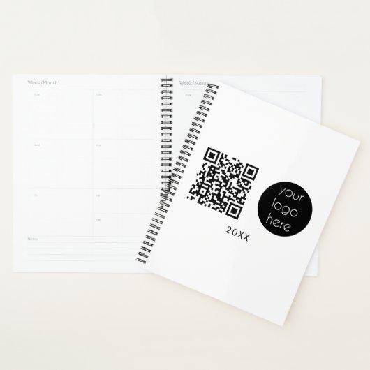 Professionele zakelijke Logo - QR-code en -tekst Planner (Display)