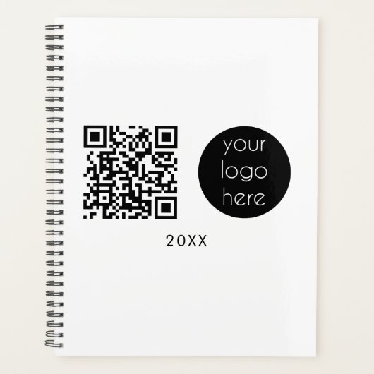 Professionele zakelijke Logo - QR-code en -tekst Planner (Voorkant)