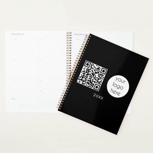 Professionele zakelijke Logo - QR-code en -tekst Planner (Display)