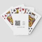 Professionele zakelijke Logo - QR-code en -tekst Pokerkaarten (Achterkant)