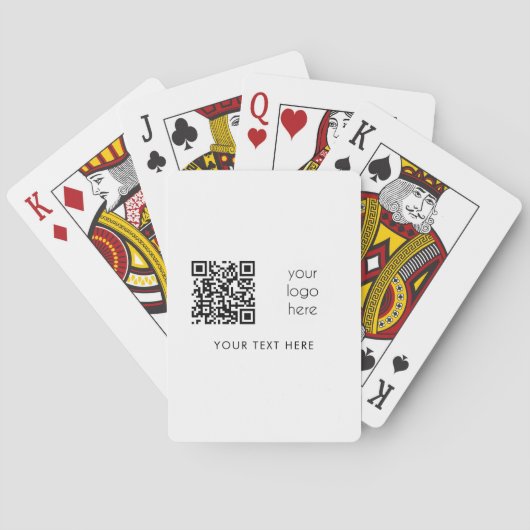 Professionele zakelijke Logo - QR-code en -tekst Pokerkaarten (Achterkant)