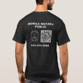 Professionele Zakelijke Logo QR Code Notaris Werk T-shirt (Achterkant)