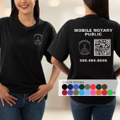 Professionele Zakelijke Logo QR Code Notaris Werk T-shirt