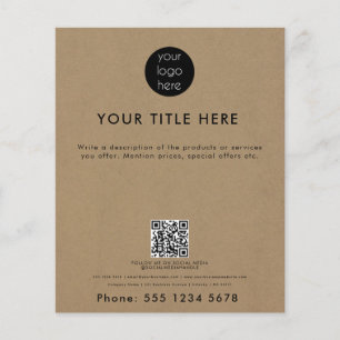 Professionele zakelijke Logo QR Code Promotie Flyer