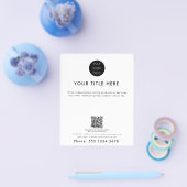 Professionele zakelijke Logo QR Code Promotie Flyer (Enkel)