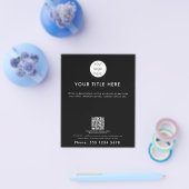 Professionele zakelijke Logo QR Code Promotie Flyer (Enkel)