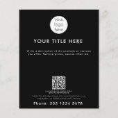 Professionele zakelijke Logo QR Code Promotie Flyer (Voorkant)