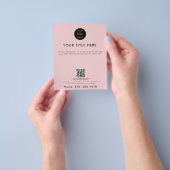 Professionele zakelijke Logo QR Code Promotie Flyer (Hand)
