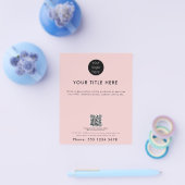 Professionele zakelijke Logo QR Code Promotie Flyer (Enkel)