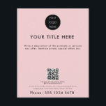 Professionele zakelijke Logo QR Code Promotie Flyer<br><div class="desc">Een minimalistische, eenvoudige zakelijke brochure waarmee u uw zakelijke logo, bedrijfstitel, zakelijke beschrijving, zakelijke sociale mediataken, zakelijke link met QR-codes scanable websites, zakelijke contactgegevens, enz. kunt aanpassen. Een perfecte zakelijke vlieger sjabloon voor alle soorten bedrijven. Pas deze professionele zakenvlieger aan en maak het uw eigen!</div>