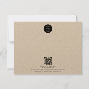 Professionele zakelijke Logo QR-code Robuust Kraft Notitiekaartje