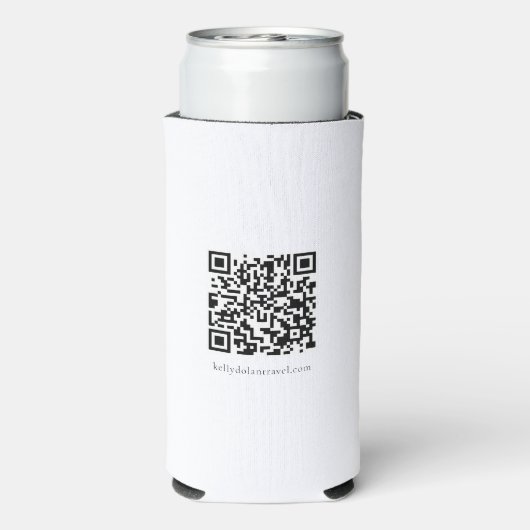 Professionele zakelijke Logo QR-code Seltzer Blikjeskoeler (Seltzer Achterkant)