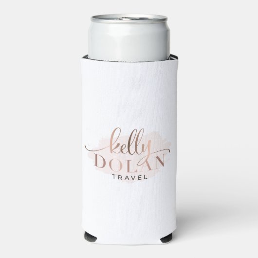 Professionele zakelijke Logo QR-code Seltzer Blikjeskoeler (Seltzer Voorkant)