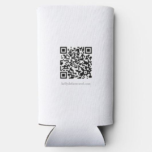 Professionele zakelijke Logo QR-code Seltzer Blikjeskoeler (Achterkant)