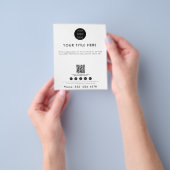 Professionele zakelijke Logo QR Code Sociale media Flyer (Hand)