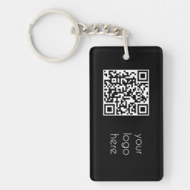 Professionele zakelijke Logo QR-code zwart Sleutelhanger