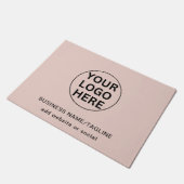 Professionele Zakelijke Logo & Tekst Blush Pink Deurmat (Schuin)