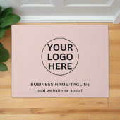 Professionele Zakelijke Logo & Tekst Blush Pink Deurmat