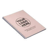Professionele Zakelijke Logo & Tekst Clean Blush P Notitieboek (Rechterzijde)