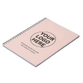 Professionele Zakelijke Logo & Tekst Clean Blush P Notitieboek (Linkerzijde)