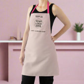 Professionele Zakelijke Logo & Tekst Clean Blush P Schort