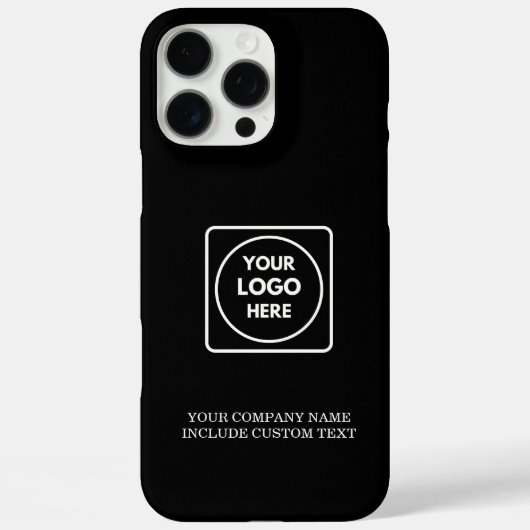 Professionele zakelijke logo tekst iPhone hoes (Achterkant)