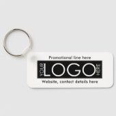 Professionele Zakelijke Logo Tekst Promo Gifts Wit Sleutelhanger (Achterkant)