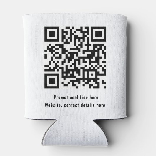 Professionele zakelijke Logo tekst Trendy QR-code Blikjeskoeler (Achterkant)