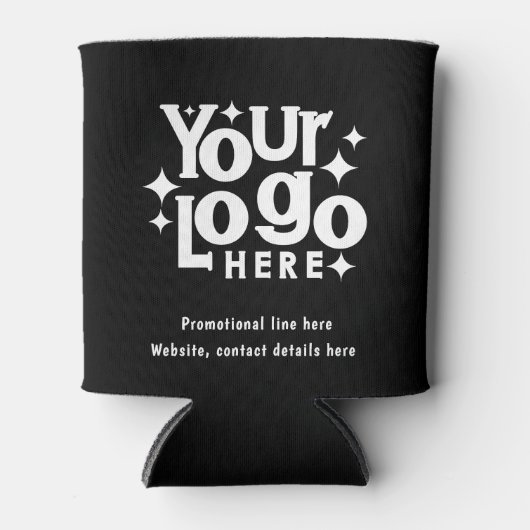 Professionele zakelijke Logo tekst Trendy QR-code Blikjeskoeler (Voorkant)