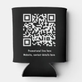 Professionele zakelijke Logo tekst Trendy QR-code Blikjeskoeler (Achterkant)