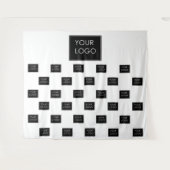 Professionele zakelijke Logo witte achtergrond Wandkleed (Voorkant (horizontaal))