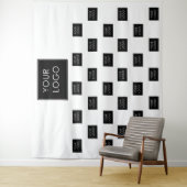 Professionele zakelijke Logo witte achtergrond Wandkleed (In situ)