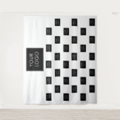 Professionele zakelijke Logo witte achtergrond Wandkleed (Voorkant)