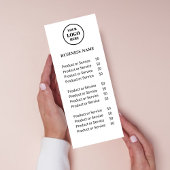 Professionele zakelijke Logo zwart-witservice Reclamekaart