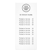 Professionele zakelijke Logo zwart-witservice Reclamekaart (Voorkant)