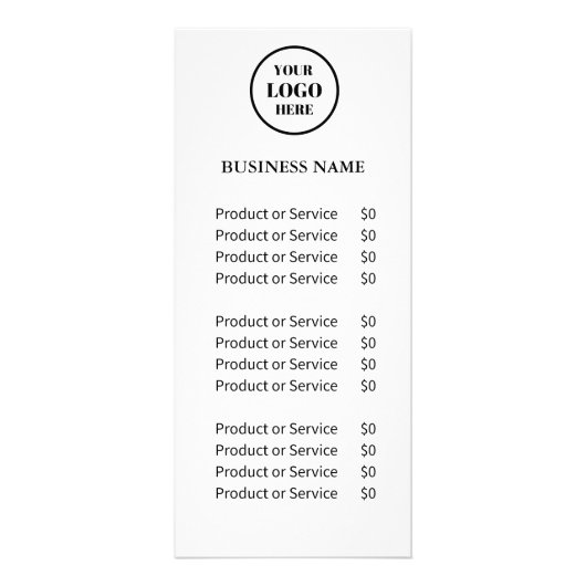 Professionele zakelijke Logo zwart-witservice Reclamekaart (Voorkant)