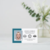 Professionele zakelijke medewerker Aangepaste foto Visitekaartje (Staand voorkant)