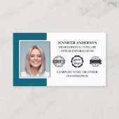 Professionele zakelijke medewerker Aangepaste foto Visitekaartje (Voorkant)