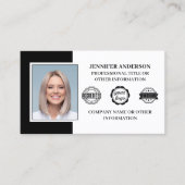 Professionele zakelijke medewerker Aangepaste foto Visitekaartje (Voorkant)