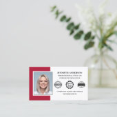 Professionele zakelijke medewerker Aangepaste foto Visitekaartje (Staand voorkant)