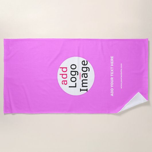 Professionele zakelijke merken Deep Pink Strandlaken (Voorkant)