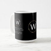Professionele zakelijke Monogram Koffie Mok (Voorkant links)