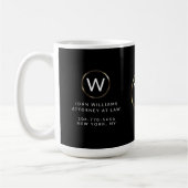 Professionele zakelijke Monogram Koffie Mok (Links)