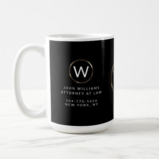 Professionele zakelijke Monogram Koffie Mok (Links)