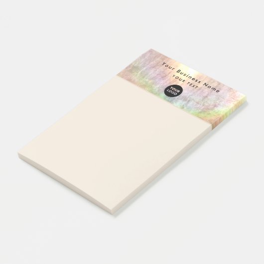 Professionele zakelijke neutrale gekleurde Logo 4x Post-it® Notes (Schuin)