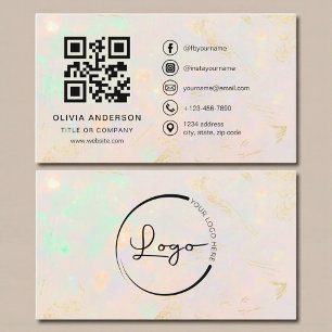 Professionele Zakelijke Opal QR Code Visitekaartje